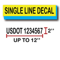 USDOT NUMBER 2'' X 12'' LETTERING